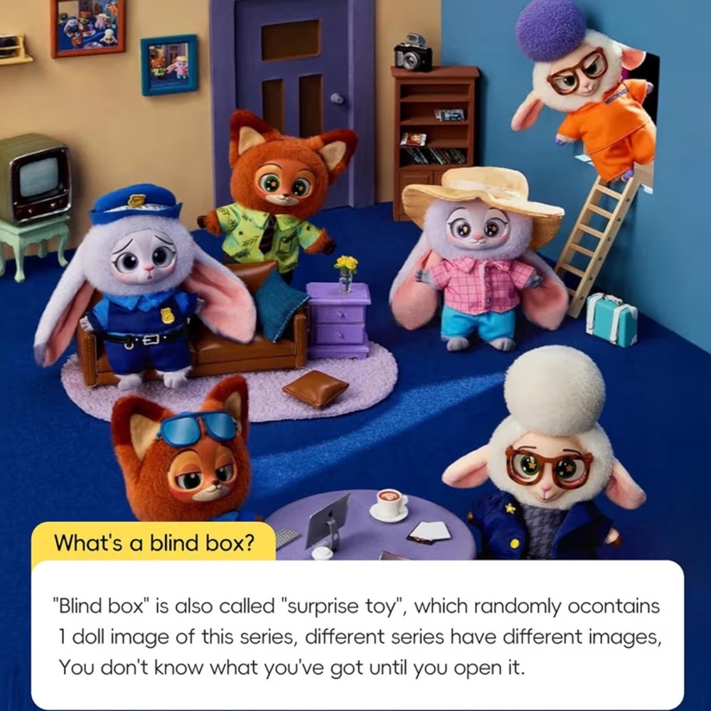 MINISO Disney Zootopia Soft Vinyl Plush Toy Blind Box  Mystery Animal Figurines - Picture 5 of 10